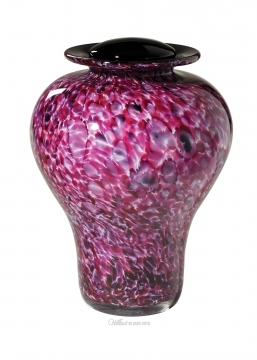 Marbled Red Heart Classic Vase Cremation Urn Shown with 3D Solid Metal  Medallion- 935